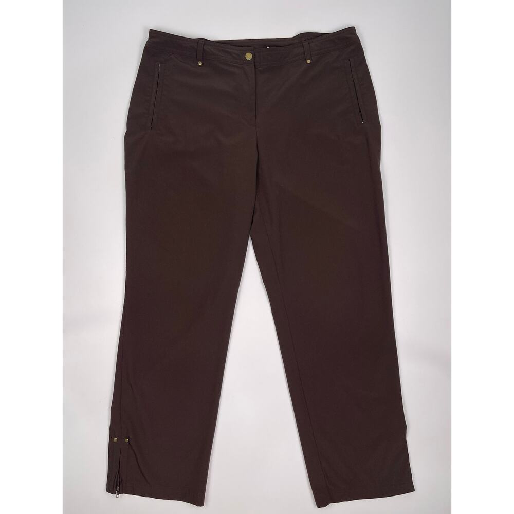 Chico’s Zenergy Stretch Ankle Pants Size 2R Sleek Espresso Activewear